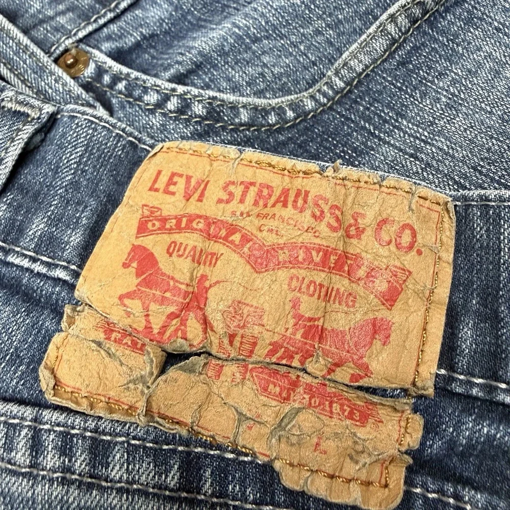 Levi's 559 Jeans Mens Size 40x30 Blue Relaxed Straight Rigid Denim Stone Wash